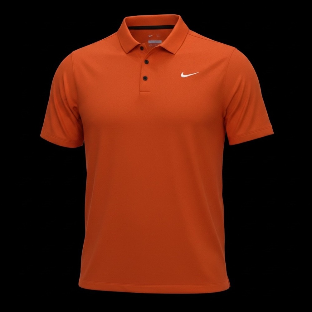 Nike Dri-FIT Mens Orange Short Sleeve Golf Polo Shirt  XXL Tall Sporty Preppy